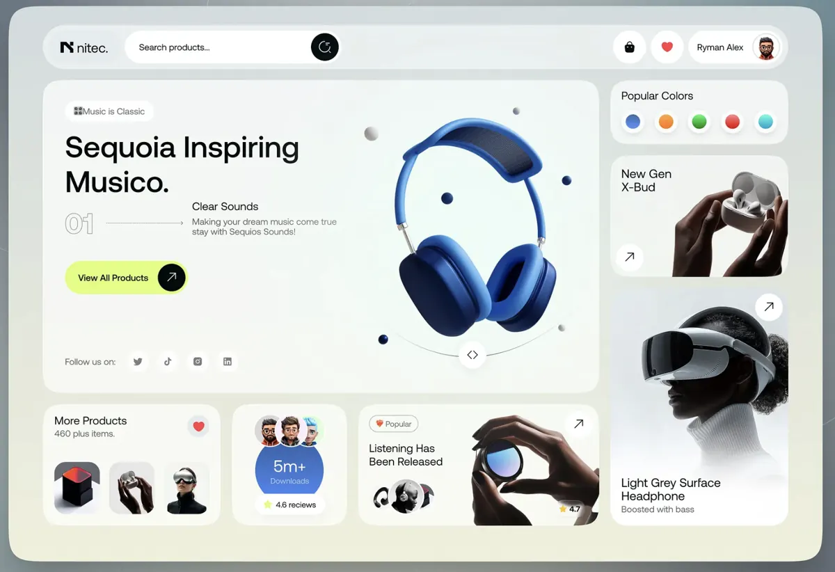 Sequoia headphones e-commerce